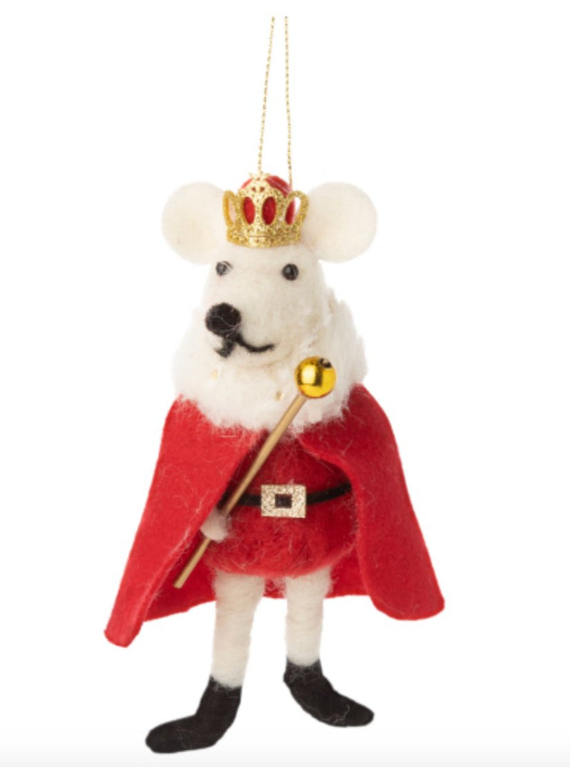 Felt Mouse King Ornament - Lemon And Lavender Toronto