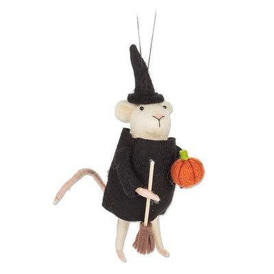 Felt Witch Mouse with Pumpkin - Lemon And Lavender Toronto