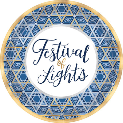 Festival of Lights Hanukkah Dessert Plates, 18-pk - Lemon And Lavender Toronto