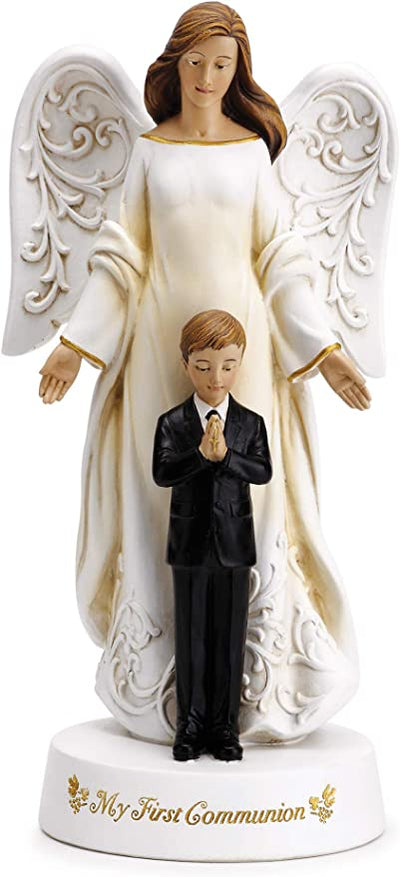 Figurine-Communion-Angel with Boy - Lemon And Lavender Toronto