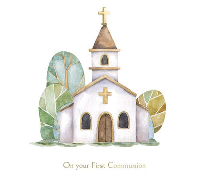 First Communion Card - Lemon And Lavender Toronto