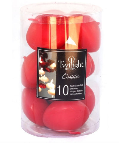 Floating Candles - 10pk - Red - Lemon And Lavender Toronto