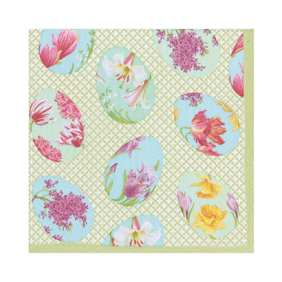 Floral Decorated Eggs Paper Luncheon Napkins - Lemon And Lavender Toronto