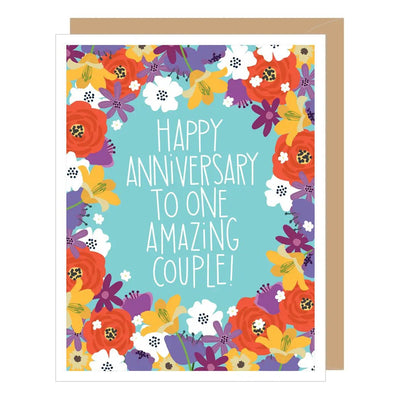 Floral One Amazing Couple Anniversary Card - Lemon And Lavender Toronto