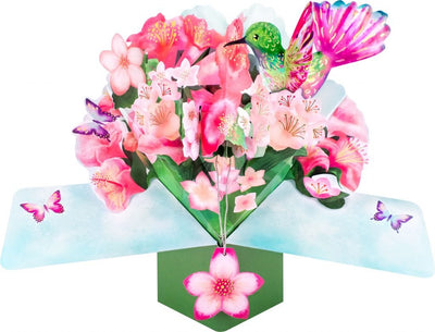Flower & Bird Bouquet Pop Up Card - Lemon And Lavender Toronto