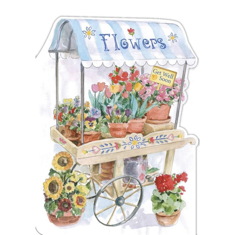 Flower Cart Get Well Soon- Card - Lemon And Lavender Toronto