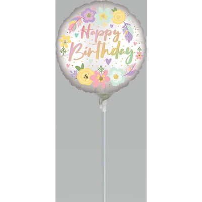 Flower Happy Birthday Balloon - Lemon And Lavender Toronto