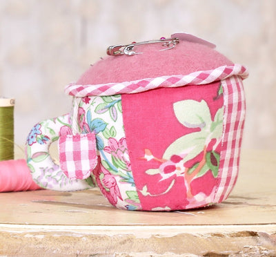 Flower Shop Tea Cup Pin Cushion - April Cornell - Lemon And Lavender Toronto