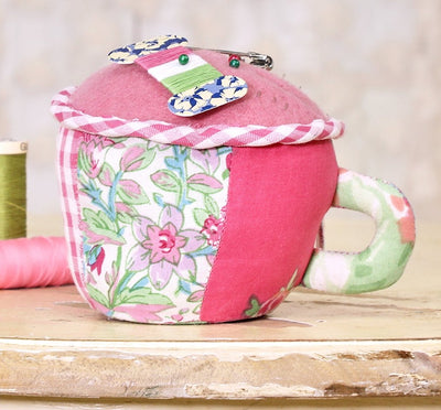 Flower Shop Tea Cup Pin Cushion - April Cornell - Lemon And Lavender Toronto