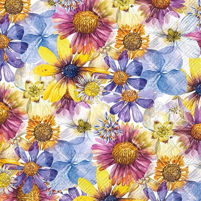 Flowers-Helin LUNCH Napkins - Lemon And Lavender Toronto