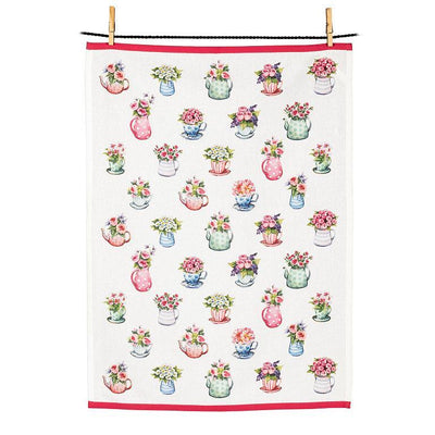 Flowers in Cups Kitchen Towel - Lemon And Lavender Toronto
