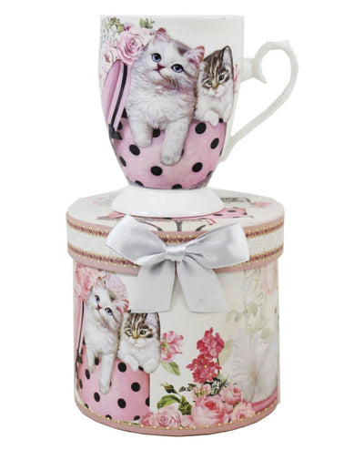 Fluffy Cats and Flowers Mug in a Box - Lemon And Lavender Toronto