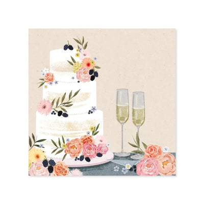 Fondant Wedding Cake POP UP Card - Lemon And Lavender Toronto