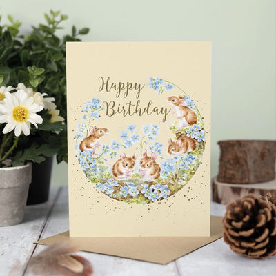Forget me Not' Mouse Birthday Card - Lemon And Lavender Toronto