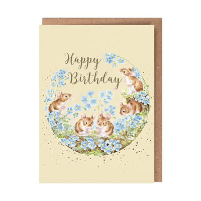 Forget me Not' Mouse Birthday Card - Lemon And Lavender Toronto