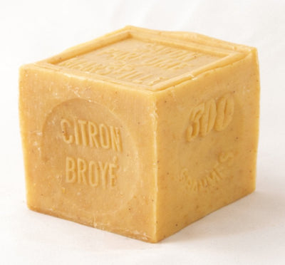 French Soaps Savon de Marseille with Crushed Flowers - Citron Cube - Lemon And Lavender Toronto
