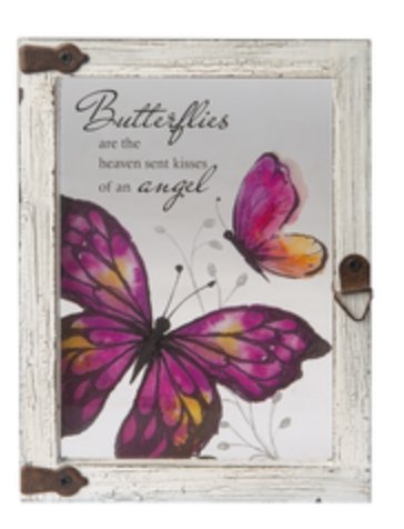 Garden Butterflies Window Plaque - Lemon And Lavender Toronto