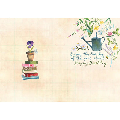 Garden & Library Birthday Card - Lemon And Lavender Toronto