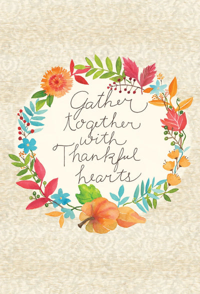 Gather together with Thankful Hearts - Thanksgiving card - Lemon And Lavender Toronto