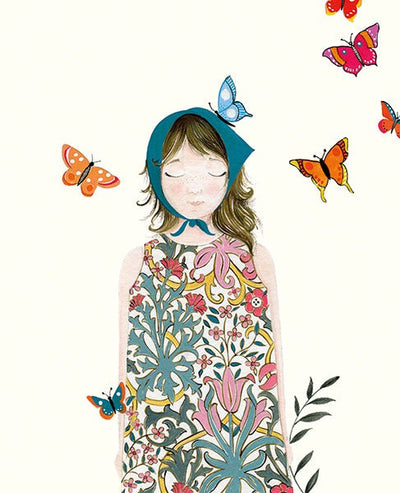 Girl and butterflies – CARD - Lemon And Lavender Toronto
