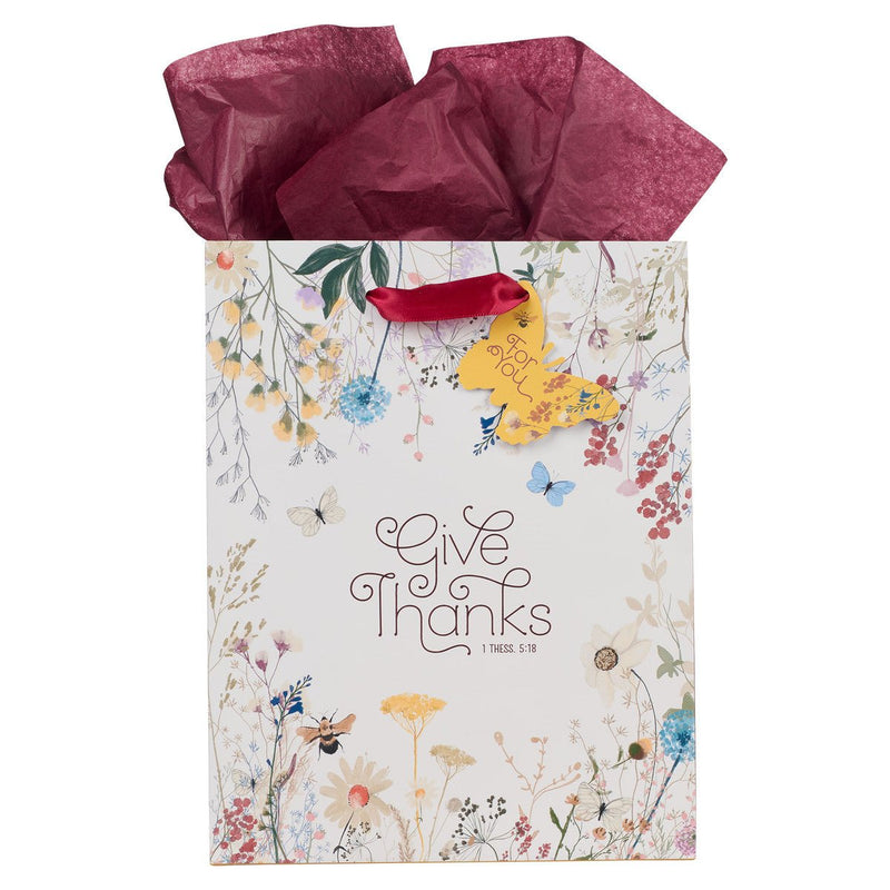 Give Thanks Medium Gift Bag - Lemon And Lavender Toronto