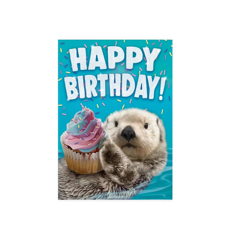 Glitter Otter - Birthday Card - Lemon And Lavender Toronto