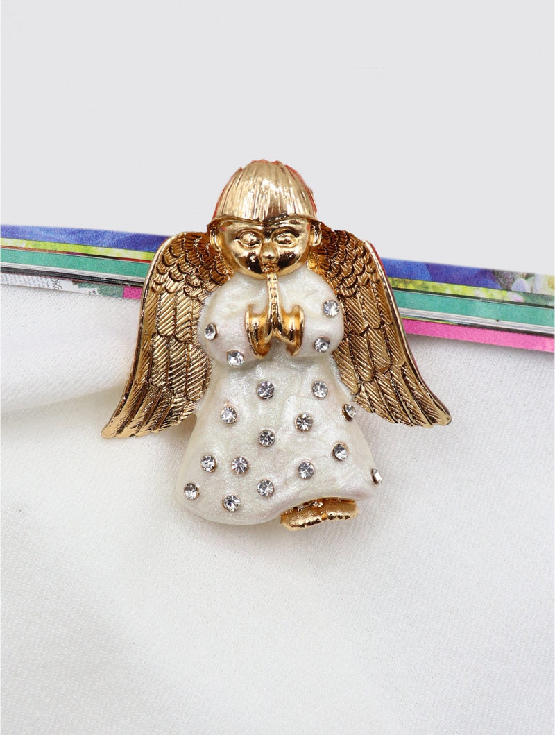 Gold Angel Design Brooch - Lemon And Lavender Toronto