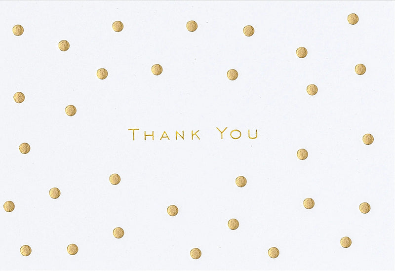 Gold Dots Thank You Notes - Lemon And Lavender Toronto