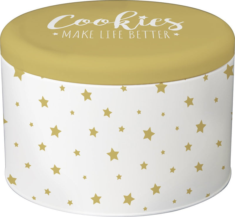 Gold & White Cookie Tin - Lemon And Lavender Toronto