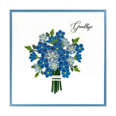 Goodbye Blue Bouquet Quilling Card - Lemon And Lavender Toronto