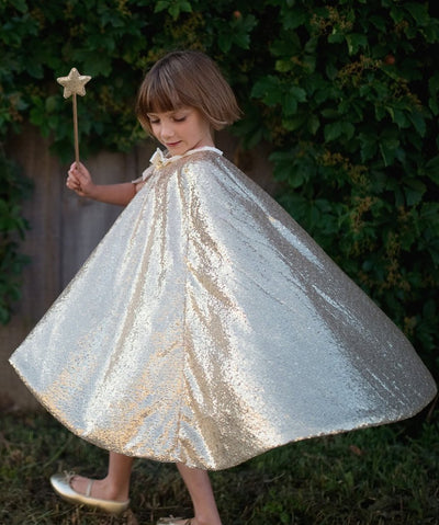 Gracious Gold Sequins Cape - Lemon And Lavender Toronto