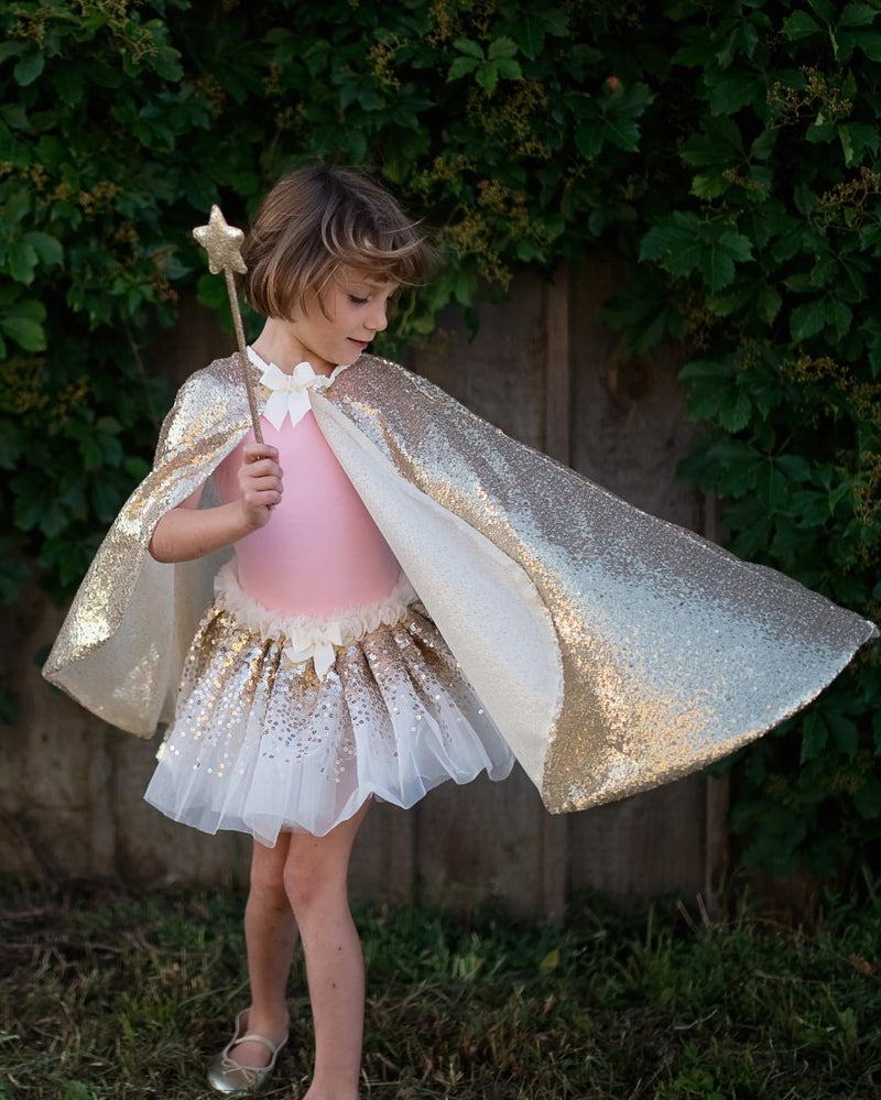 Gracious Gold Sequins Cape - Lemon And Lavender Toronto