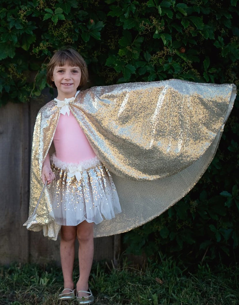Gracious Gold Sequins Cape - Lemon And Lavender Toronto