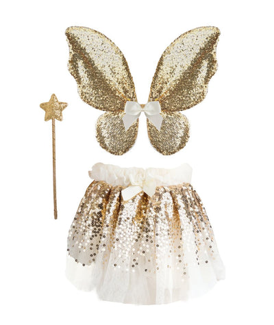 Gracious Gold Sequins Skirt, Wings, & Wand - Lemon And Lavender Toronto