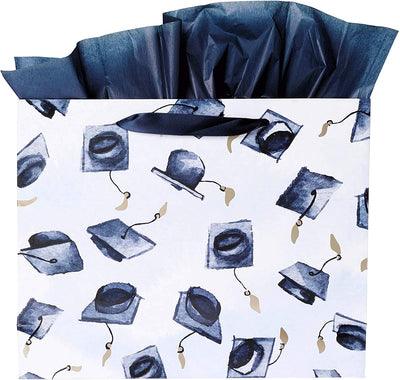 Graduation Gift Bag with Card and Tissue Paper Set - Lemon And Lavender Toronto