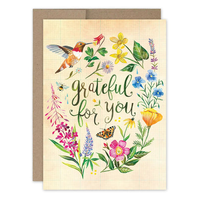Grateful Hummingbird Thank You Card - Lemon And Lavender Toronto