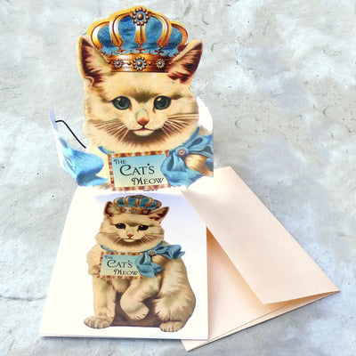 Greeting Card with Tiara, Cat's Meow, Cat with Crown - Lemon And Lavender Toronto