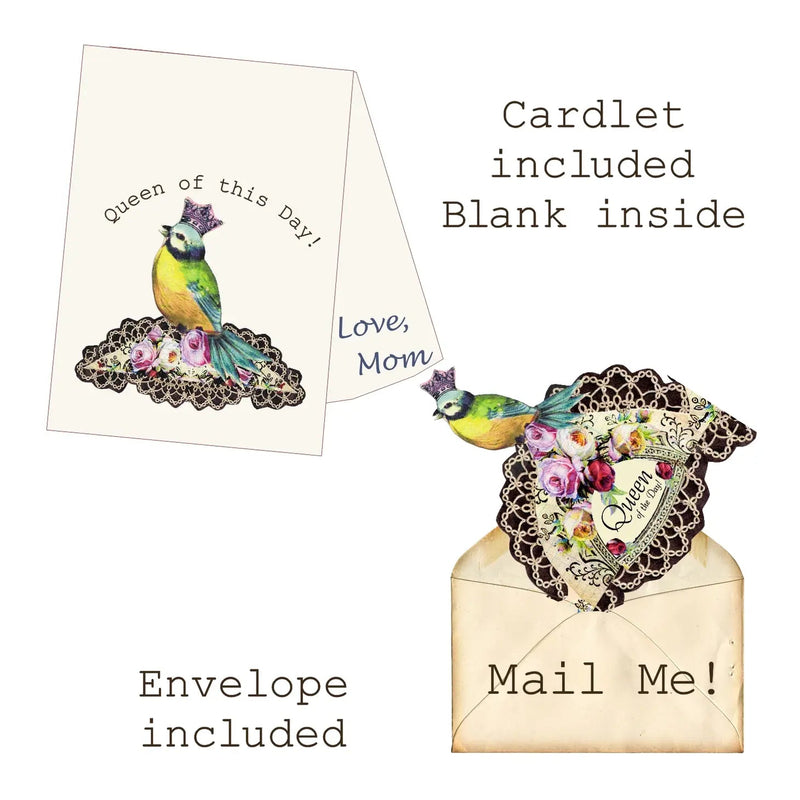 Greeting Card with Tiara, Queen of This Day, Songbird - Lemon And Lavender Toronto