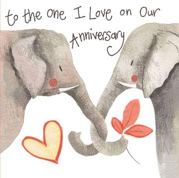 Happy Anniversary Elephants Card - Lemon And Lavender Toronto