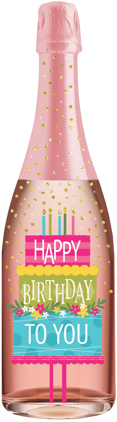 Happy Birthday Cake Birthday Champagne sound Card - Lemon And Lavender Toronto