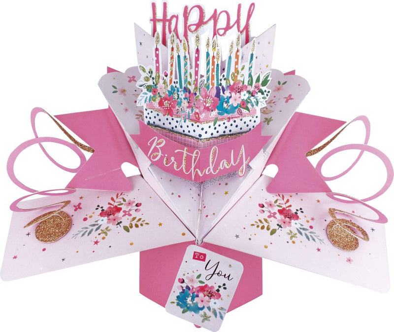 Happy Birthday Cake Pop Up Card - Lemon And Lavender Toronto