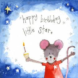 Happy Birthday little Star - Mini Card - Lemon And Lavender Toronto