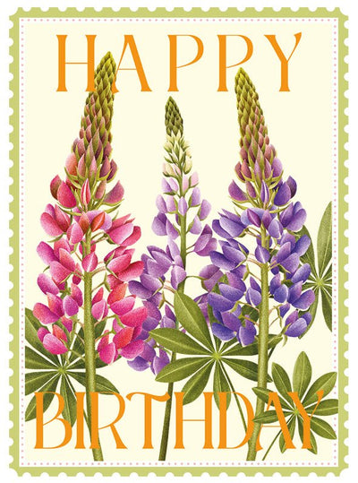 Happy birthday – Lupins Card - Lemon And Lavender Toronto
