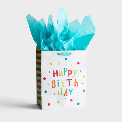 Happy Birthday - Medium Gift Bag with Tissue - Lemon And Lavender Toronto