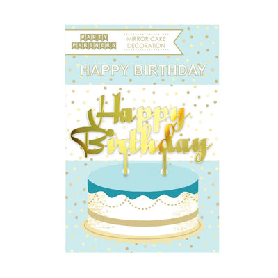 Happy Birthday Mirror Cake Topper - Lemon And Lavender Toronto