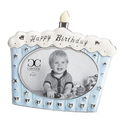 Happy Birthday Picture Frame in Blue - Lemon And Lavender Toronto