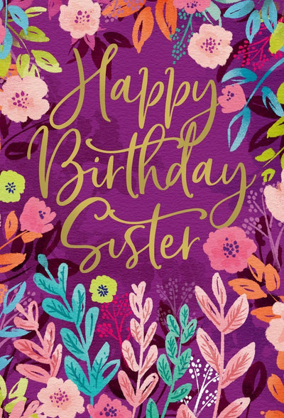 Happy Birthday Sister- Card - Lemon And Lavender Toronto