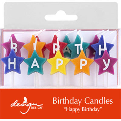 Happy Birthday Stars Sculpted Candles - Lemon And Lavender Toronto