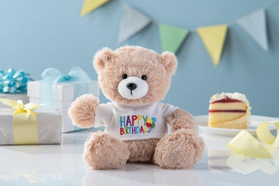 Happy Birthday T-Shirt Bear Plush Toy - Lemon And Lavender Toronto