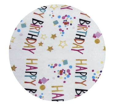 Happy Birthday Tissue Paper - Lemon And Lavender Toronto